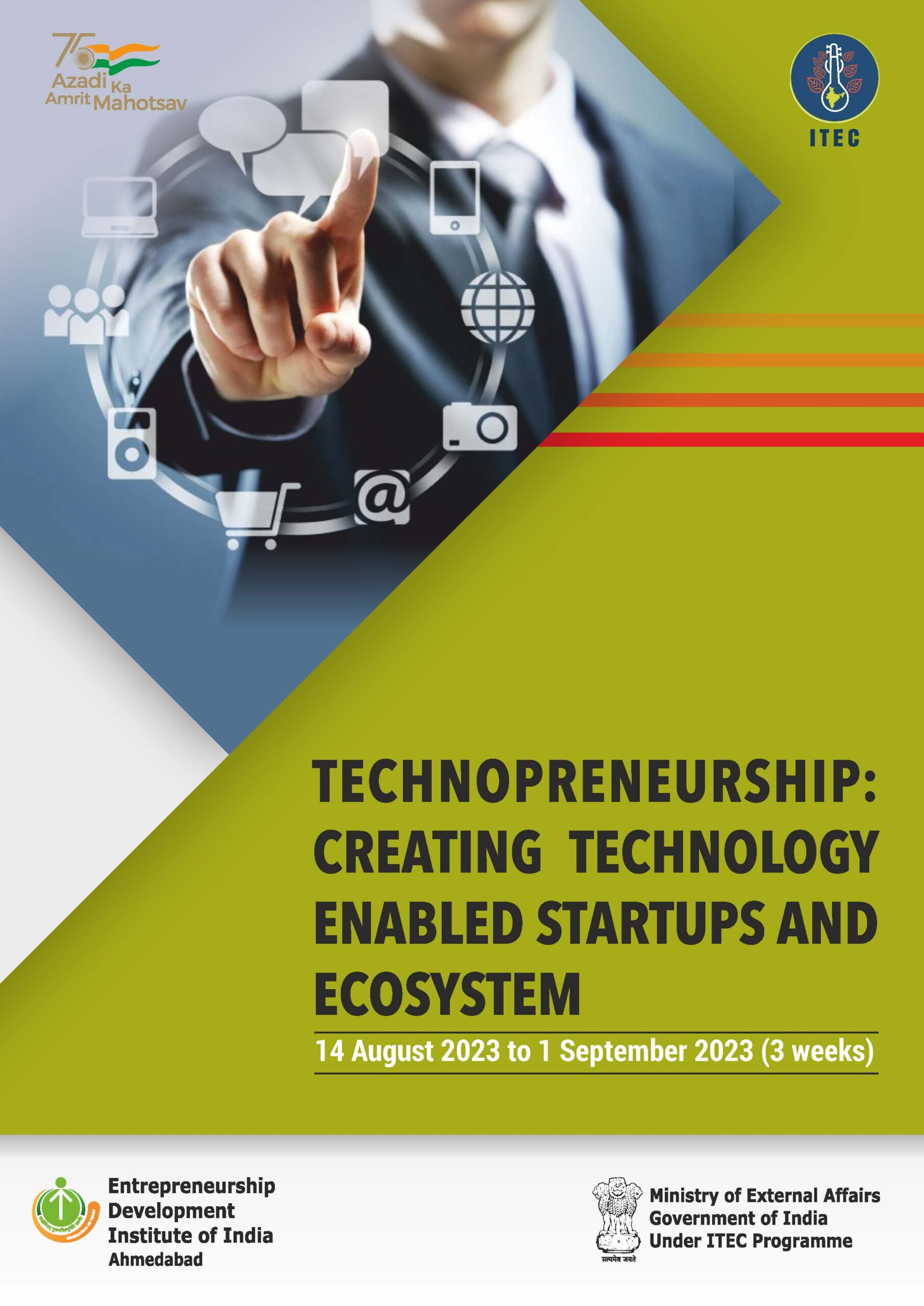 ITEC PROGRAMME TECHNOPRENEURSHIP CREATING TECHNOLOGY ENABLED STARTUP